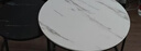 顺冠茶几客厅茶台仿岩板创意北欧茶桌现代小户型简约圆形小桌子极简型 【送货上门】黑架-80白纹+60黑纹 实拍图