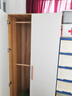米囹衣柜家用卧室出租房用收纳子小户型板木板式简易组装平开门衣柜子 2门【浅胡桃+白】长80宽40高180 (非主图) 2门 x 组装 实拍图