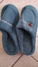 小熊小兔踩屎感棉拖鞋女士厚底防滑冬季外穿居家情侣保暖学生男 小熊小兔棉拖-藏青色 42-43 适合41-42 实拍图