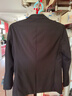 罗蒙 西服男士休闲西装男套装外套修身伴郎新郎结婚商务职业正装衣服 黑色双扣（上衣） XL /175【115-130斤】 实拍图