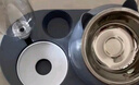 憨憨乐园 猫碗狗碗宠物食盆猫咪双碗粮盆自动饮水机喝水器喂食用品 蓝 实拍图