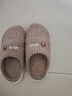 小熊兔子卡通棉拖鞋家用室内厚底保暖防滑毛毛拖鞋踩屎感棉拖鞋女 灰色 42-43 【适合41-42】 实拍图