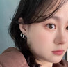 芯奢S999足银耳环女士2025新款养耳洞素圈耳圈耳钉纯银设计高级感耳饰 12mm【2只装】 实拍图