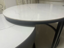 顶斧岩板茶几客厅家用现代轻奢简约2025新款椭圆茶桌茶台小户型茶几桌 黑架灰柜【120雪山白+80雪山白】 实拍图
