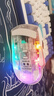 达尔优（dareu）A955白色适合中大手无线2.4g有线蓝牙三模电竞游戏鼠标KBS2.0衡力PBT按键透明底壳 实拍图