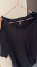 京东京造短袖T恤女10A抗菌秋季新款修身显瘦女装抑菌防汗 黑色V领 M 实拍图