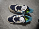361°儿童跑鞋25秋冬男女童3-14岁缓震旋钮扣革面运动鞋 蓝32 实拍图