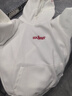 趣米乐美式高街硬挺连帽卫衣男秋冬季宽松潮流重磅慵懒上衣情侣外套帽衫 白色 L 【建议100-120斤】 实拍图