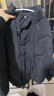 杰克·琼斯（JACK&JONES）男装26年冬季潮流立领保暖压胶外套宽松短款休闲鸭绒男士羽绒服 黑色E40 XL 185 实拍图