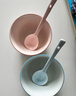 【天天低价】新款釉下彩陶瓷碗餐具套装少女心ins风陶瓷碗勺 【99%人选择】梦幻粉蓝两碗两勺 实拍图