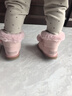 卡特兔儿童雪地靴女宝冬季学步鞋保暖棉鞋翻毛边加绒可爱毛球童鞋XCJ40 实拍图