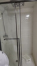 东鹏淋浴房一字型浴室隔断淋浴隔断卫生间干湿分离玻璃推拉移门浴屏 1.1-1.19m/高2m 极窄不锈钢 极速发货 枪灰/雅黑/亮银可选 实拍图