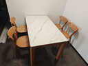 源氏木语实木岩板餐桌小户型餐厅饭桌北欧简约餐桌原木风1.4m+4餐椅京享家 实拍图