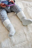 爱宝适婴儿袜子秋冬宝宝学步袜加厚珊瑚绒中筒地板袜蓝灰熊3双装M码T265 实拍图