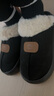 男女同款冬季2026年新款厚底雪地靴加绒加厚保暖棉鞋百搭外穿棉拖 6609棉鞋-黑色 42 -43适合41-42 实拍图