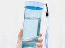 特百惠（Tupperware）莹彩430ML塑料杯男女士学生夏季运动水杯子户外便携大容量 冰水蓝 实拍图