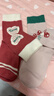 六指鼠春秋儿童袜子女童学生厚棉女宝宝红色小中大童中筒秋冬加厚长筒 880X爱心公主加长筒 5双 均码 建议鞋33-36码袜标10-15岁 实拍图