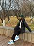 adidas 600蓬保暖连帽鸭绒羽绒服夹克外套男女秋冬阿迪达斯轻运动   黑色(推荐选大一码)   L 实拍图