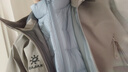 网易严选90鸭绒轻薄羽绒服保暖0压感排骨羽绒内胆防泼水蓄热抗菌外套 A款25新品90鲜绒立领-灰雾蓝 XL 实拍图