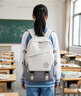 361°书包女生初高中生大容量双肩包高颜值减负护脊背包大学生电脑包 白色 【单独书包】 实拍图