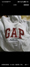 盖璞（GAP）女装2025秋季新款撞色Logo宽松抓绒套头连帽衫卫衣上衣792499 浅灰白 XS (155/80A) 亚洲尺码 实拍图