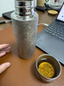 飞剑（feijian）纯钛保温杯高档焖茶杯茶水分离养生泡茶水杯商务办公礼品钛杯定制 皓月银390ml 实拍图