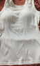 浪莎吊带背心女带胸垫免穿文胸可外穿内搭运动螺纹打底衫 白色 L  实拍图