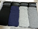 浪莎男士内裤男纯棉10A抗菌平角裤透气中腰男式四角裤男生裤头4条装 实拍图