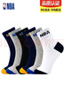 NBA袜子男士秋冬吸汗休闲运动袜男抗菌防臭亲肤无骨精梳棉中筒袜6双 实拍图