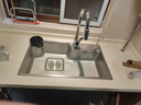 TOSO日式厨房水槽大单槽洗菜盆一体盆304升级316不锈钢台中下集渣碗池 精铜数显抽拉龙头-洗杯器+净水龙头 316L母婴级75*46 实拍图