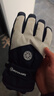 目丸保暖手套男女户外冬天骑行防寒风加绒厚触屏女防水冬季棉滑雪手套 5#雪花圆标藏青色（拼色男款） 实拍图