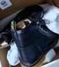 马登男士马丁靴秋冬加绒工装靴英伦风黑色休闲皮鞋男通勤百搭真皮靴子 黑色 [软皮/6孔]情侣款 43 男码 实拍图