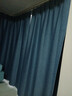 未来式卧室窗帘遮光2025新款挂钩式轨道窗帘客厅阳台隔热轻奢高端遮阳布 浅黛蓝（99%遮光）(送挂钩） 宽1.8*高2.0挂钩款1片 实拍图