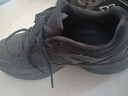特步女子跑步鞋运动鞋冬季新款革面防泼水轻便减震休闲女跑鞋黑色 实拍图