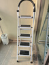 忆琳居梯子家用安全人字梯折叠伸缩多功能楼梯便捷扶梯加厚安全步梯白五 实拍图