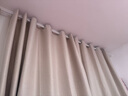 水星家纺免打孔窗帘遮光卧室高遮光布杆子全套飘窗遮阳帘4.6x2.7m米色 实拍图