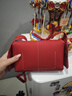 Songmont挂耳系列屋檐包mini设计师款头层牛皮通勤斜挎hobo包 开运红 预售15天 实拍图