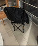小魔户外折叠椅 折叠靠背椅加高月亮椅露营折叠凳子便携躺椅钓鱼椅 黑 实拍图