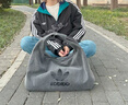 adidas「云朵包」牛仔风大容量运动挎包女子阿迪达斯官方三叶草 黑色 NS 实拍图
