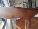 实木餐椅家用靠背椅胡桃舒美特椅简约扶手椅子复古洽谈书桌椅 胡桃色【无需安装】实木坐面 实拍图