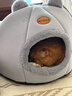 贝初众猫窝四季通用封闭式可拆洗猫屋宠物窝猫床冬季保暖大中小型犬狗窝 可爱猫头窝【建议15斤内】L码 亲肤舒适/造型可爱 实拍图