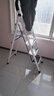 熊居 梯子家用折叠室内楼梯人字梯多功能加厚碳钢步梯爬梯便携 升级安全卡扣*白色五步梯 实拍图