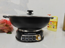 扬子电炒锅多功能家用铸铁电热锅电炒菜锅煎炒煮一体电饭锅电煮锅插电锅1-10人 定时款：四灯铸铁锅 40CM无蒸笼【加厚加深】 实拍图