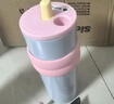 世大家保温杯女士高颜值学生不锈钢水杯大容量便携吸管杯海蓝椰椰710ml 实拍图