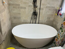 九牧（JOMOO）卫浴人造石浴缸家用成人独立式薄边洗澡泡澡池深泡椭圆形浴池缸 1.4m椭圆人造石浴缸YC12614 实拍图