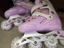 斯威（SWAY）轮滑鞋儿童溜冰鞋男女童初学套装中小学滑轮滑冰旱冰鞋成人直排轮 莫紫八轮全闪+头盔护具+一体支架 S (适合3-5岁)平时鞋码25-30 实拍图