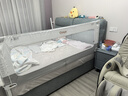 丸丫K2婴儿床围栏宝宝防摔防护栏床边防掉档板免打孔简灰1.8+2+2三面 实拍图
