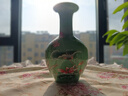 傲世景德镇陶瓷器新中式花瓶工艺品客厅摆件酒柜玄关茶室博古架装饰品 豆青釉清荷赏瓶+底座 实拍图