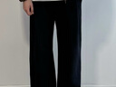 大嘴猴（paul frank）休闲裤男士秋冬季潮流直筒裤子男麦穗纹宽松长裤男裤黑色加绒 2XL 实拍图