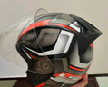 LS2新款摩托车头盔四分三盔电动助力车四季大尾翼大码男女半盔OF608 黑桔灰幻影 3XL(建议61-62CM) 实拍图